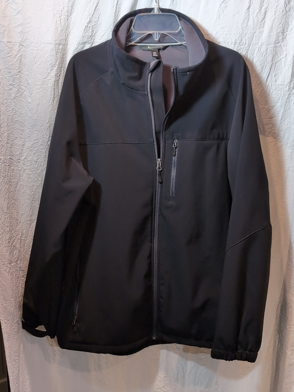 Big And tall XXL Jacket Tek gear Men's Black Full-Zip Performance Softshell